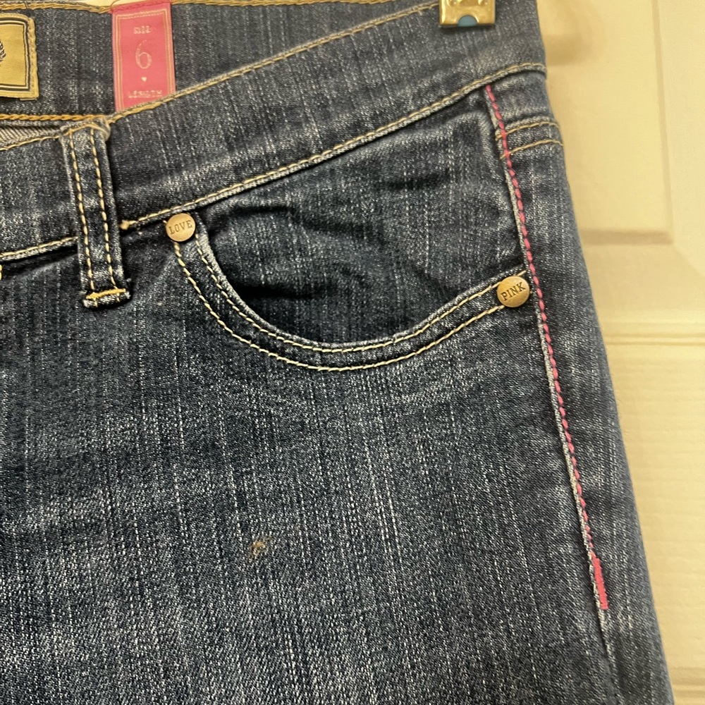 PINK Victoria's Secret Dark Blue Straight Leg Jeans - Picture 11 of 16